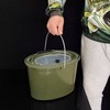 2-in-1 Fishing Bucket Double-Deck Fish Box Detachable Fish Strainer Colander