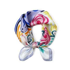 STARWHISPER 100% Real Mulberry Silk Scarf -21''x 21''-Lightweight Small Square Neckerchief Hair Scarf for Sleeping (Rainbow Pony)