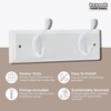 keypak 2-Hook Door Wall Mounted Coat Rack, 22.5cm - White
