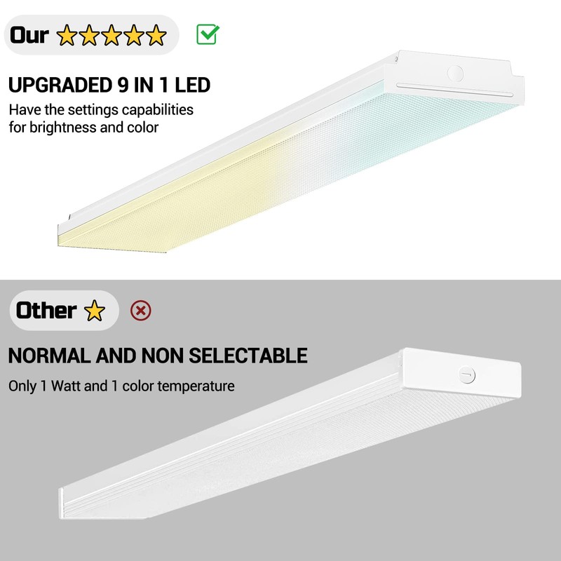 FaithSail Dimmable 4FT LED Wraparound, 4 Foot LED Light Fixture