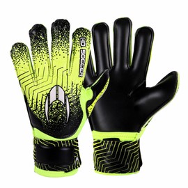 HO Soccer Force Green Goalkeeper Gloves, Unisex, Kids, Black/Lime, 6