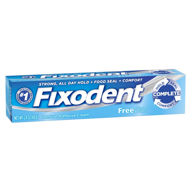 Fixodent Free Cream 2.4z, Strong All-Day Hold