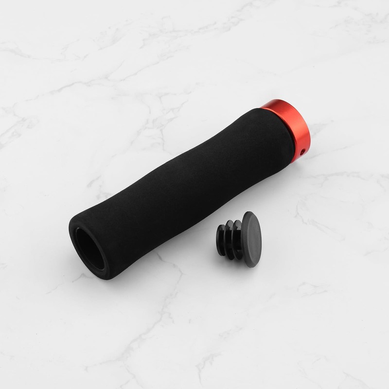 EMSea 1 Pair Foam Handlebar Grips Single Lock Bicycle Handlebar