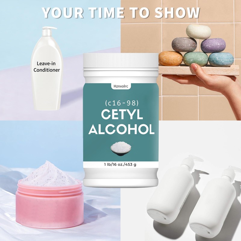 Hznxolrc 16 oz Cetyl Alcohol for Making Lotions, Premium Cetyl