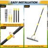 Thatch Rake 4.5FT Heavy Duty Metal Dethatcher Rake with Adjustable