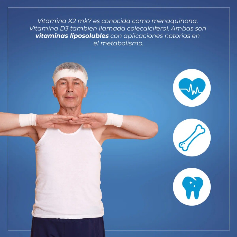 Vitamina K2-mk7 + D3 - 90 Capsulas Vizana Nutrition