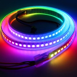 Boarda WS2812B Individual Addressable LED Strip Light,1m 144 LEDs Black PCB IP67 DC5V DIY Prooject led Strip