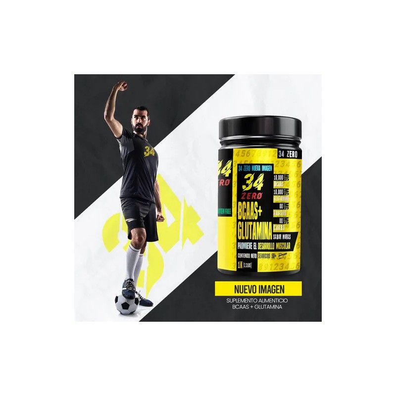 Aminoácidos Bcaas Glutamina 1kg 34 Zero Moras