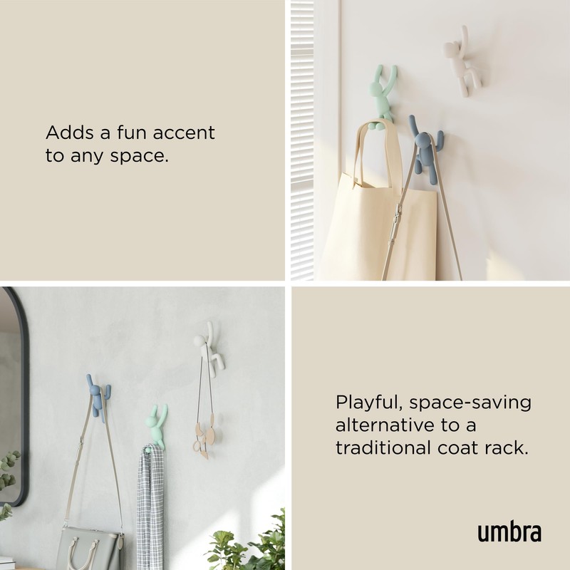 Umbra Buddy Wall Hooks – Decorative Wall Mounted Coat Hooks
