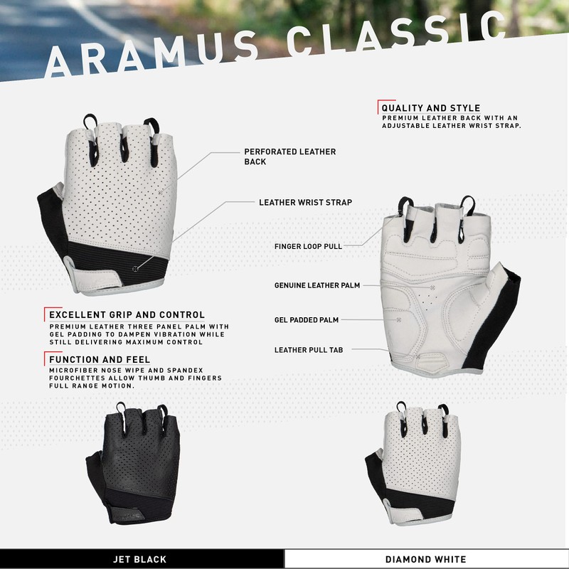 Lizard Skins Unisex Aramus Classic-X-Small Black-New22 Clothing Gloves, Jet Black,