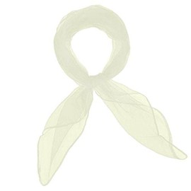 Plain Soft and delicate Chiffon Feel Head and Neck Scarf, Cream