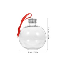 Veemoon 10pcs Christmas Empty Juice Bottles Bulb Clear Fillable Candy Christmas Ball Ornaments Hanging Transparent DIY Craft Globes Jar Fairy Plants Home Decoration Display（100ml）