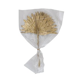 Creative Co-Op Dried Natural Sun Cut Palm Bunch in Gold Finish
