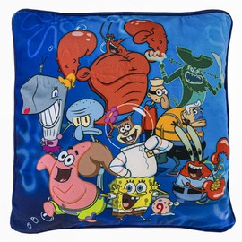 Franco Kids Bedding Soft Decorative Pillow Cover, 15 in x 15 in, Spongebob Squarepants