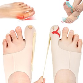 MEETTIKEY 1 Pair Bunion Corrector, Adjustable Bunion Protector Bunion Corrector Big toe straightener for Men and Women Day Night Time Bunion Relief Ultra Thin (L)