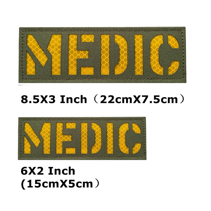 2 Pack Reflective Medic Patch Reflective Back Panel Medic Patch