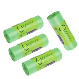 Tall Kitchen Trash Bags 13 Gallon, Easy Tear Green 60 Count