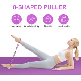 4 Pack Figure 8 Fitness Resistance Band, Workout Stretch Bands for Exercise, Pull Rope for Full, Body Workouts, Chest Training Exercise Bands, Exercise Equipment for Yoga, Pilates