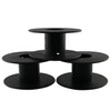JCBIZ 12pcs 69mm Plastic Spool Black Bobbin Empty Spools for