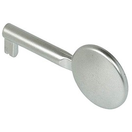 Gedotec Beard Key Decorative Replacement Key Cabinet Deadlock Key for Furniture Lock & Drawers - 2148 | 40 mm | Key Brass Nickel-Plated Matt | 1 Piece - Furniture Key with Euro Lock