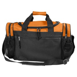 DALIX 17" Duffle Bag Dual Front Mesh Pockets in Orange