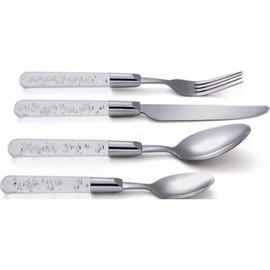 16 Piece Luxury Clear Bubble Stainless Steel Cutlery Set- Reduced!