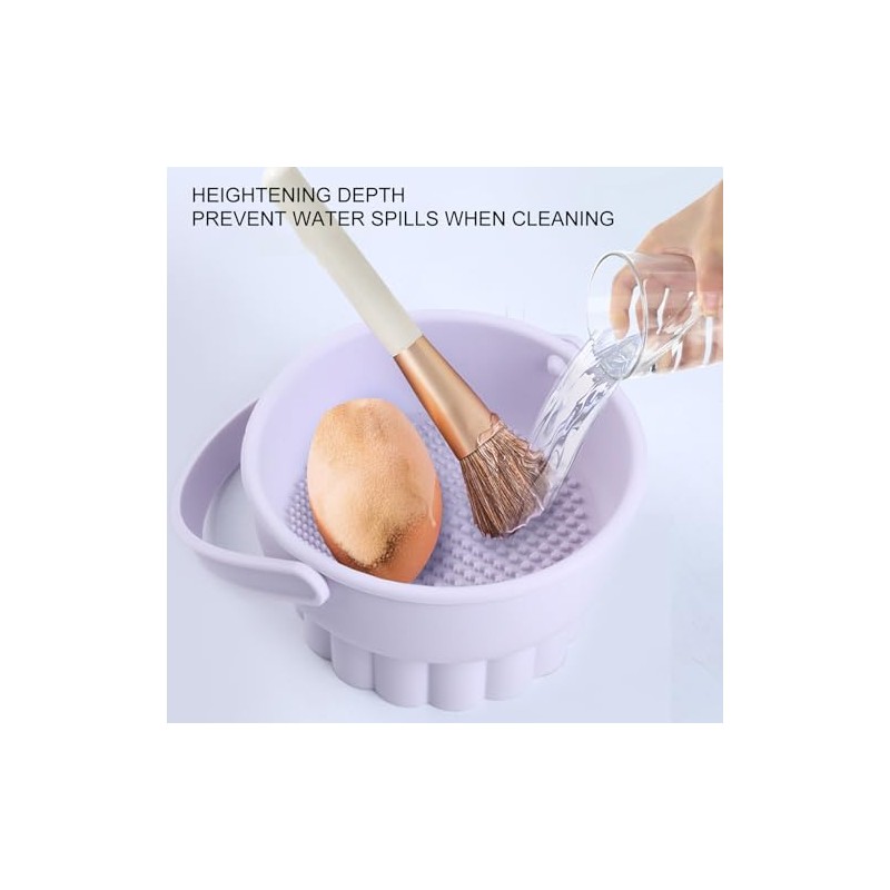 Limpiador de Brochas de Maquillaje de Silicona, Tapete de Limpieza