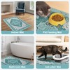 Glittme Cat Litter Mat with Non-Slip Bottom Litter Box Mat