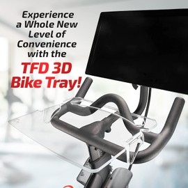 TFD The Tray3D | Compatible with Peloton Bikes & Bike+ (Both Models), Made in The USA, Laptop & Desk Tray Holder | Designed with Premium Grade Acrylic Materials - The Ultimate Peloton Accessories