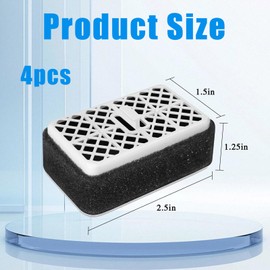 4Pcs Deodorizer Filter for Toto Washlet THU6474-01 THU6474#01 THU6072 S550E C5 C2 SW3074 SW3054T40 SW3056T40 Filter Bathroom Toilet Carbon Air Filter Deodorizing Cartridge Parts