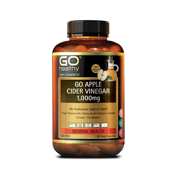 GO Healthy GO Apple Cider Vinegar 1000mg Capsules 90