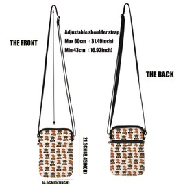 PXTIDY Highland Cow Gifts Farm Theme Party Favor Crossbody Bag Highland Cow Lovers Travel Messenger Bag Cow Farmer Gifts