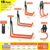 LUPYJI 18 Pack Garage Hooks Heavy Duty, Wall Mount Steel