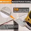 EXKRAEFT 5PCS Diamond Oscillating Multi Tool Blades for Grout Removal,