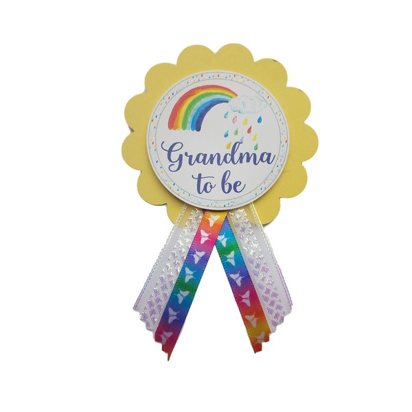 Grandma to Be Pin Rainbow Baby Shower Pin for her to wear, It's a Girl, It's a Boy Baby Sprinkle