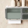 Drill Free Bathroom Tissue Storage Box Waterproof Bathroom Toilet Paper