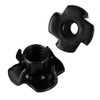 1/4"-20 Black T-Nuts Durable Anti-Corrosion Threaded Inserts Tee Nut Four