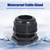 Gebildet Cable Gland, PG9 Plastic Waterproof Adjustable 4.0-8mm Cable Gland