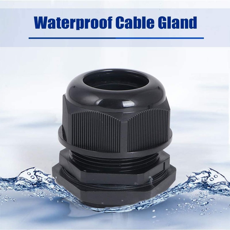 Gebildet Cable Gland, PG9 Plastic Waterproof Adjustable 4.0-8mm Cable Gland