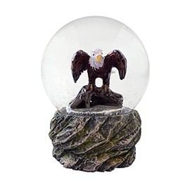 Water Globe - Eagle from Deluxebase. Snow Globe Animal Decor with Eagle Figurine. Glass Glitter Globe with Resin Figurines and Molded Base. Great Home Decorations, Novelty Decor and Bird Gifts.