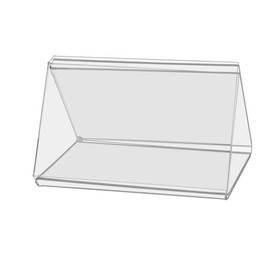 6 Pack Sign Holder 3 Sided Each Side Holds 5" x 7" Menu Advertisements Table Tent Bottom Load Multi Panel Clear Acrylic Counter Small Flyer Display Stand by Marketing Holders