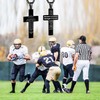 AMAZINGSUN Football Cross Necklace for Men.Black Cross Necklace for Men.Sport