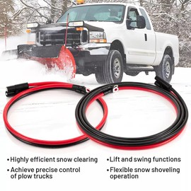 WFSZBP Truck and Plow Side Repair Harness Kit Replace Truck Side HYD01684 & Plow Side HYD01690 Fit for BOSS Plows, Snow Plow Power Ground Cable Truck Plow Side