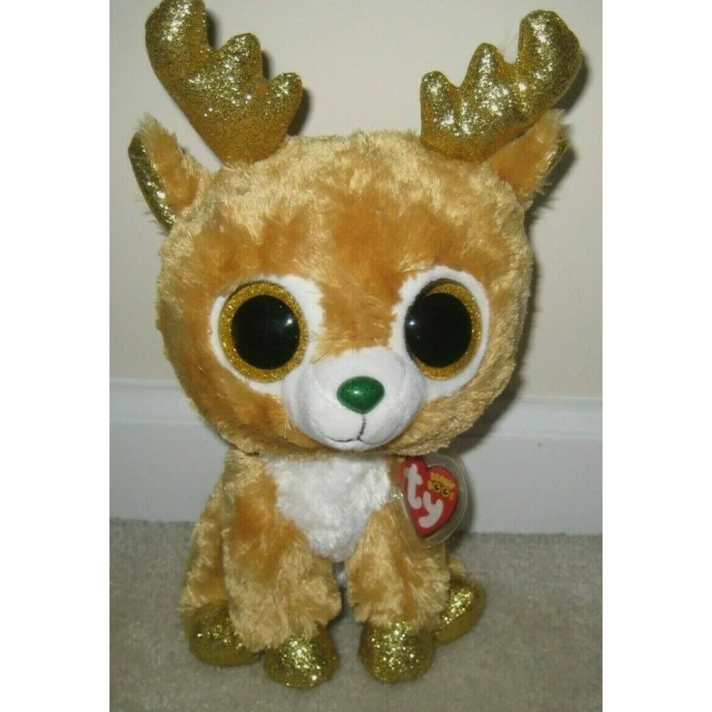 Ty, Glitzy Reindeer 2018 Release Medium 9" tall Boo and