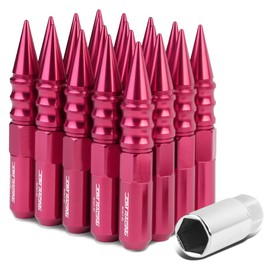 Auto Dynasty 20-Piece M12 x 1.5 Aluminum Alloy Wheel Lug Nuts +1 X Deep Drive Extension (Pink)