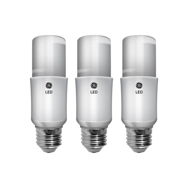 GE LED Bright Stik Light Bulbs, General Purpose (60 Watt Replacement LED Light Bulbs), 800 Lumen, Medium Base Light Bulbs, Soft White, 3-Pack LED Bulbs