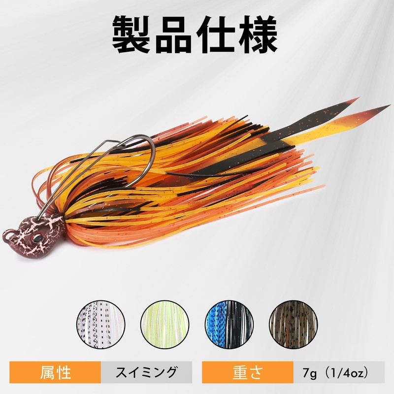 【TRUSCEND】Spinner Bait Buzz Bait 5-Piece Set with BKK Hooks Lure