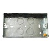 Merriway BH04063 47mm (1.7/8 inch) Depth Double 2-Gang Metal Flush