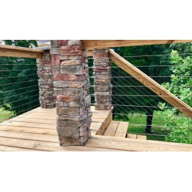 DEVLINE Rail Turnbuckle Tensioner Toggle Set with Lag Screw for 1/8” Cable Railing - T316 SS