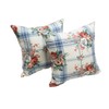 Blazing Needles Outdoor Throw Pillow, 17 x 17, Rose Garden